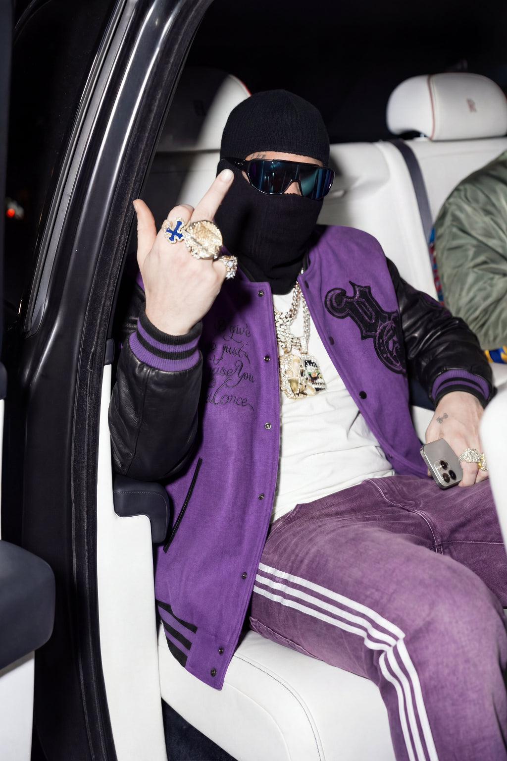 Varsity jacket violet