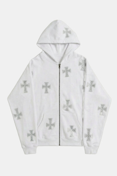 つ*よ様 【超希少】White Cross Rhinestone Zip Hoo 11_6_grande.jpg?v=1765803062