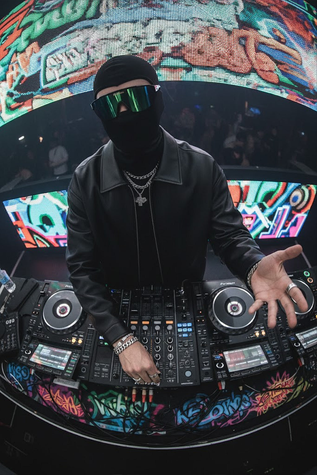 Leather jacket streetwear