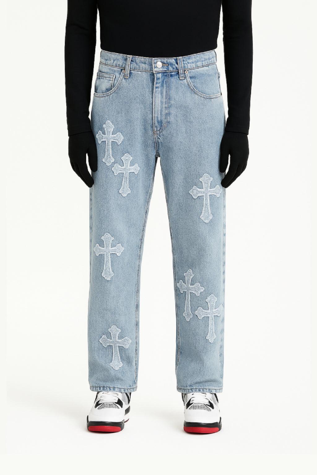 Sui Jeans Jeans Con Croci Marca Baggy Jeans Jeans Moda 2022 Uomo