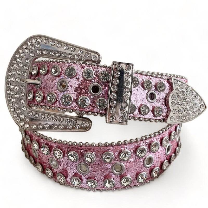 Ceinture strass rose