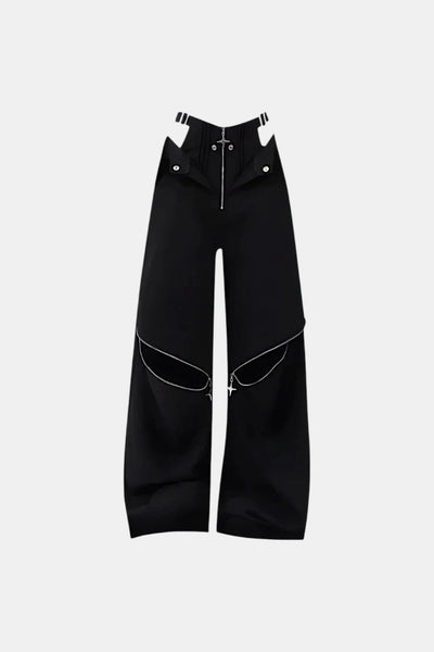 Zip baggy pants – y2k streetwear