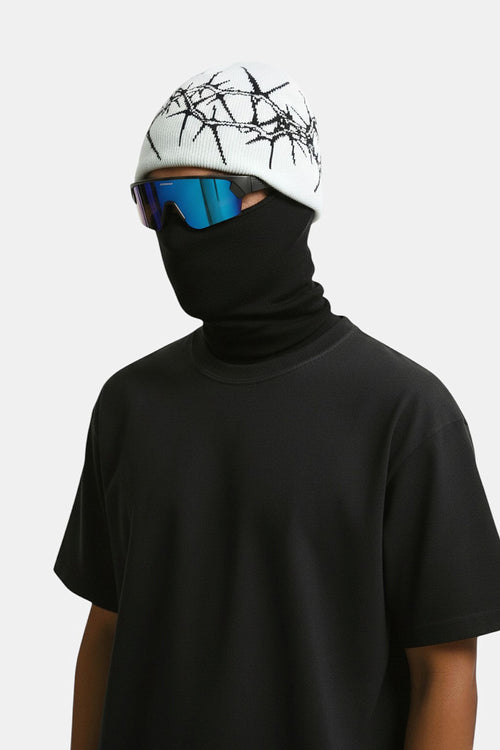 Barbed wire beanie - y2k streetwear