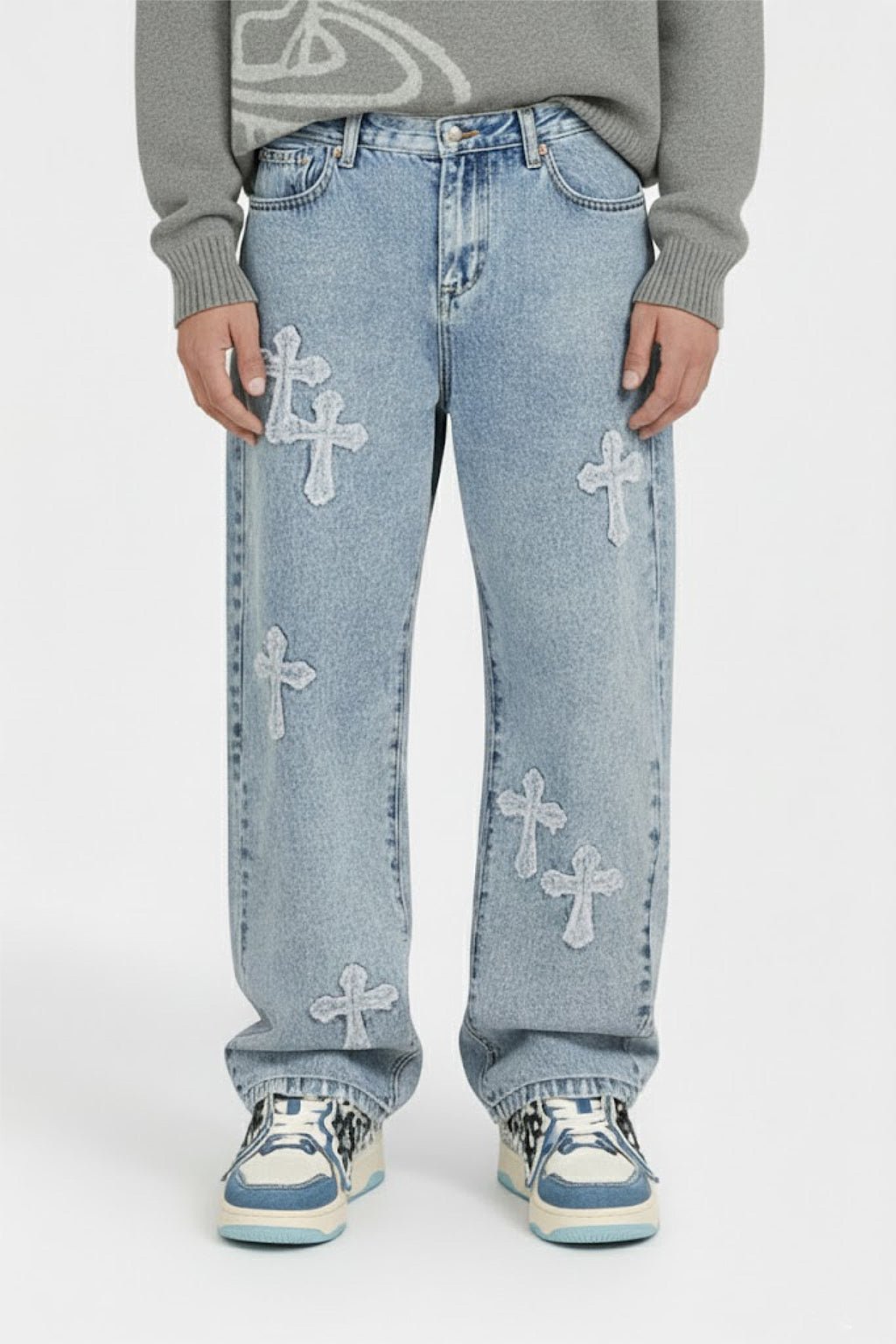 Blue jeans croix - y2k streetwear
