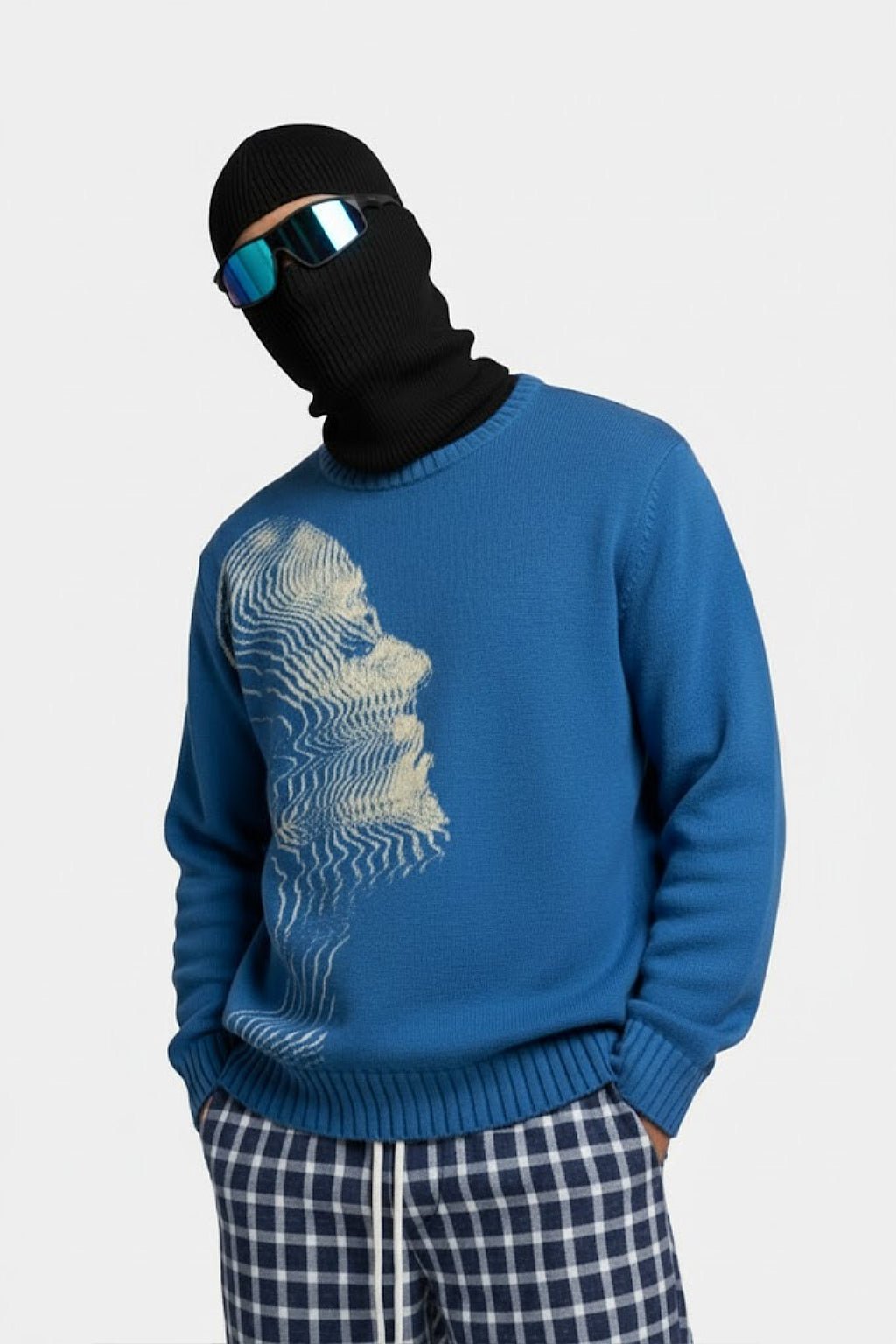 Blue Knit - y2k streetwear