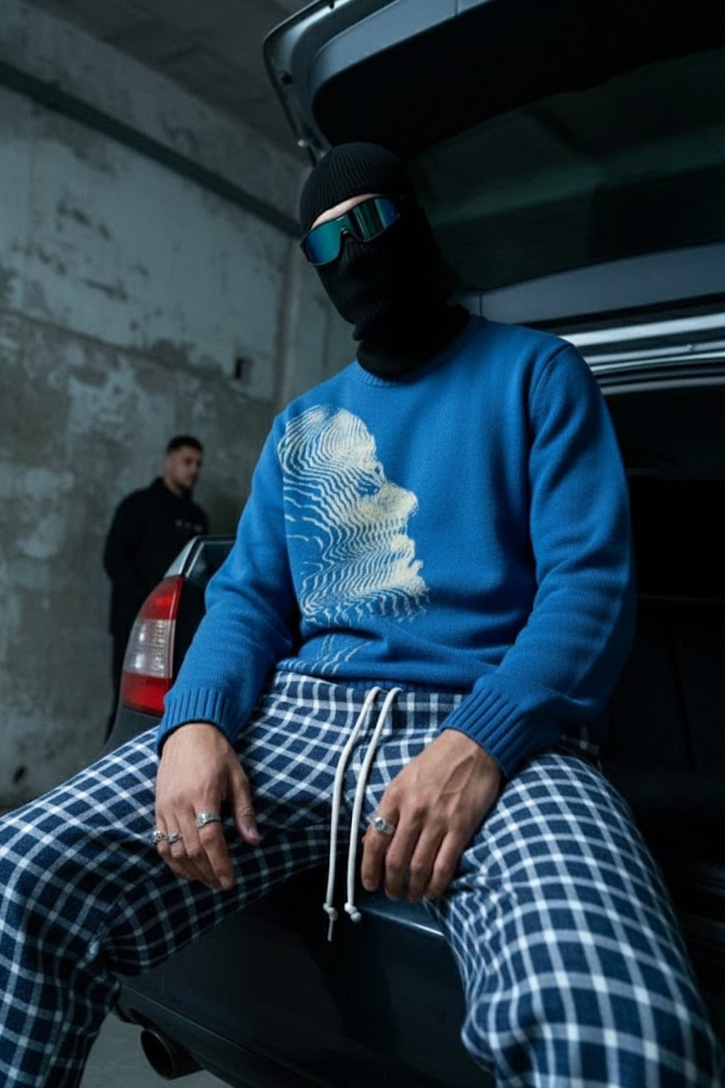 Blue Knit - y2k streetwear