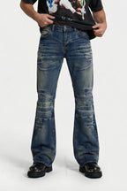 Blue stacked jean - y2k streetwear