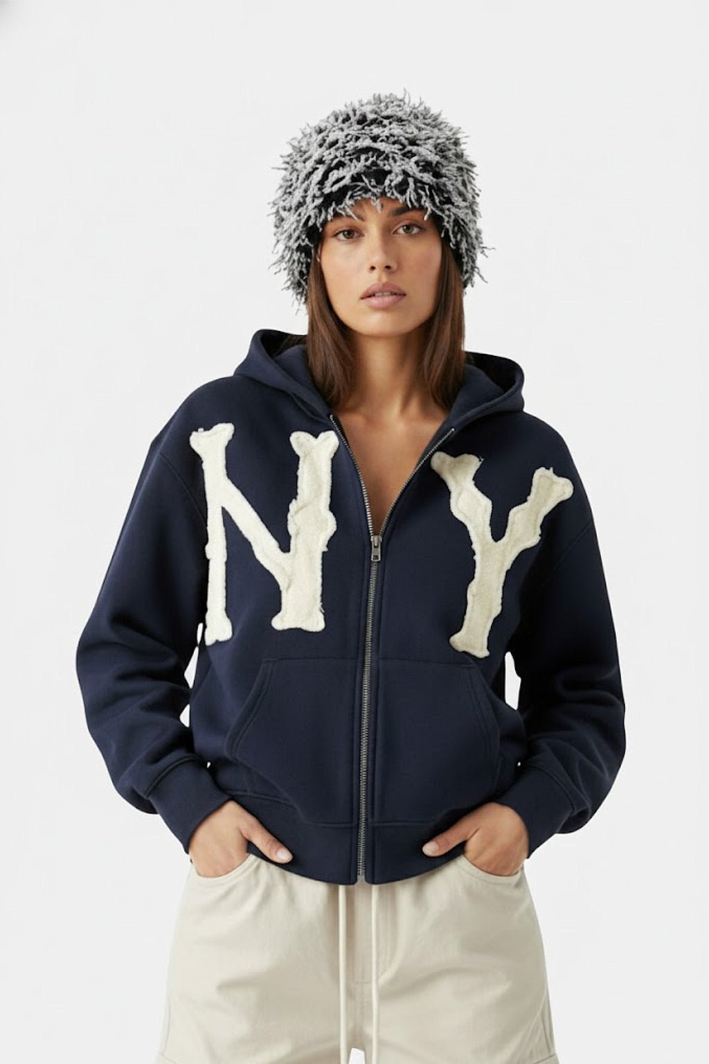 Bonnet distressed - y2k streetwear