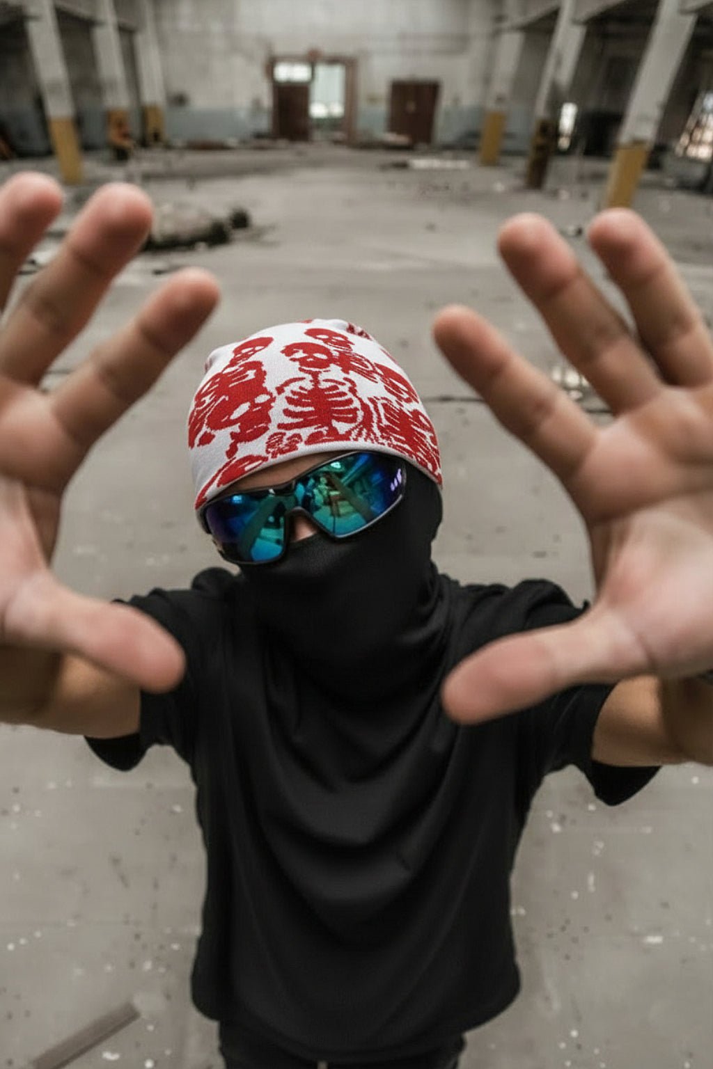 Bonnet squelette - y2k streetwear