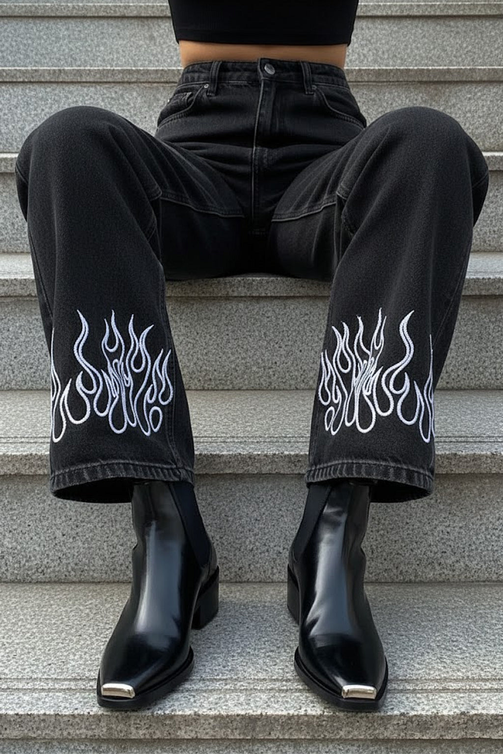 Bottines bout metal - y2k streetwear