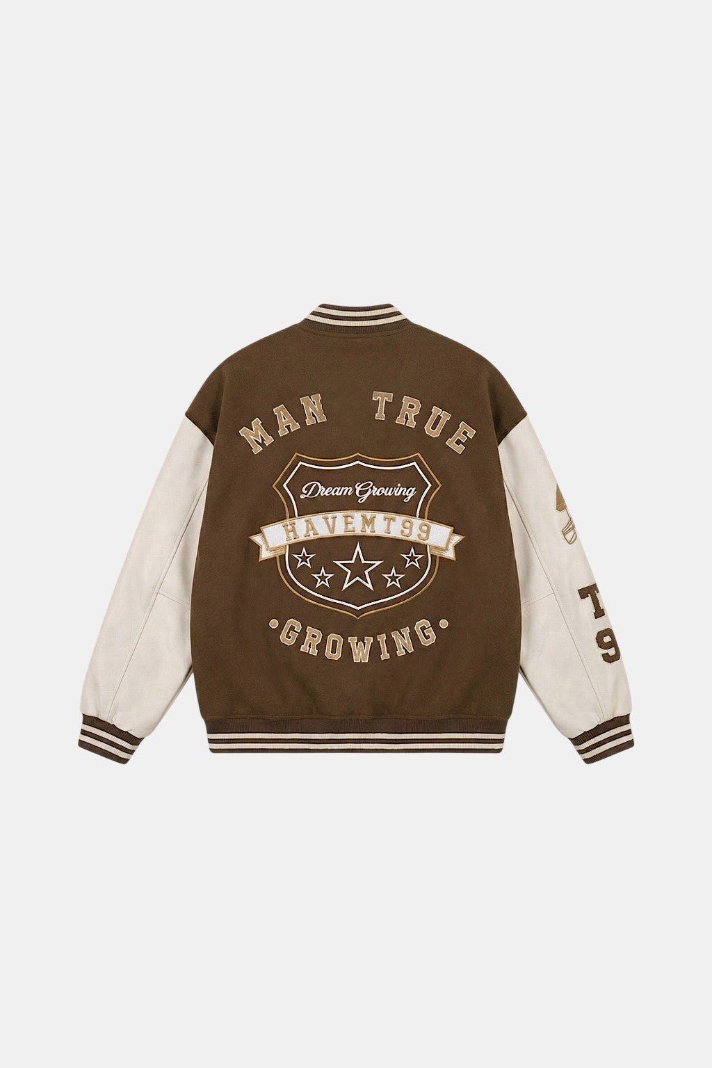 Brown varsity jacket - y2k streetwear
