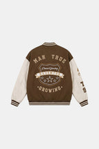 Brown varsity jacket - y2k streetwear