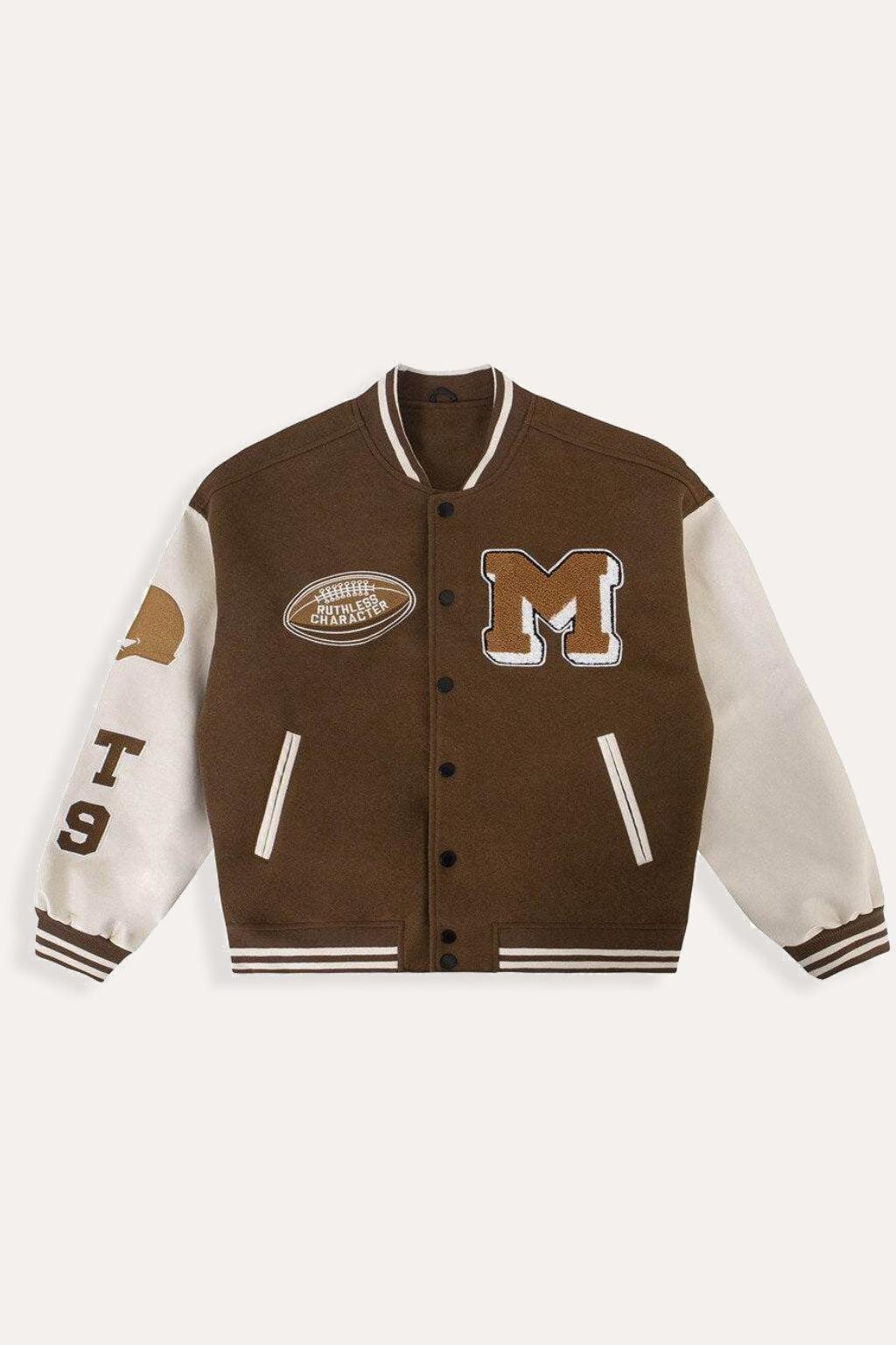 Marbles TMT コラボ　Varsity Jacket BROWN L Marbles TMT コラボ Varsity Jacket BROWN L