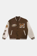 Brown varsity jacket - y2k streetwear