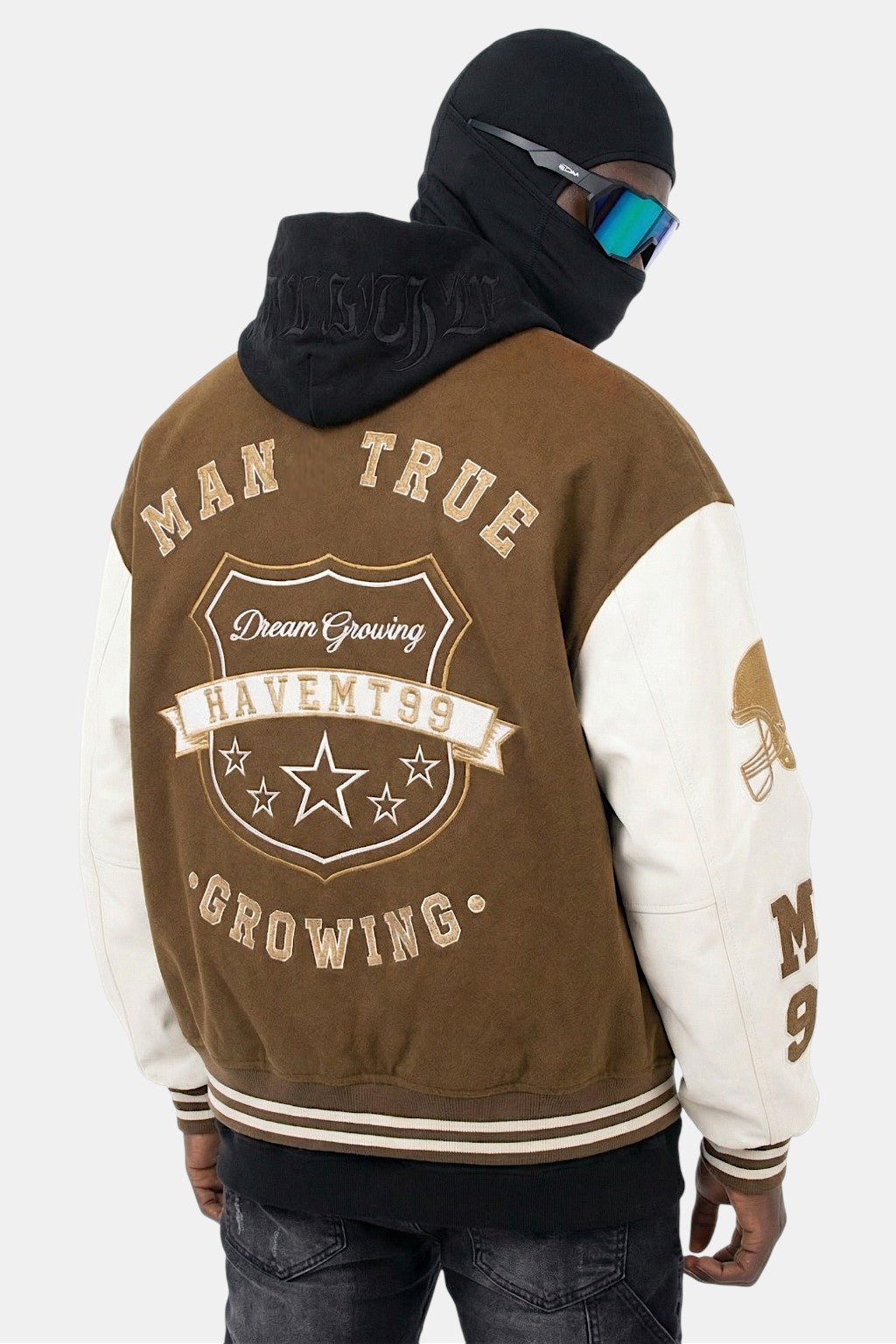 Brown varsity jacket - y2k streetwear