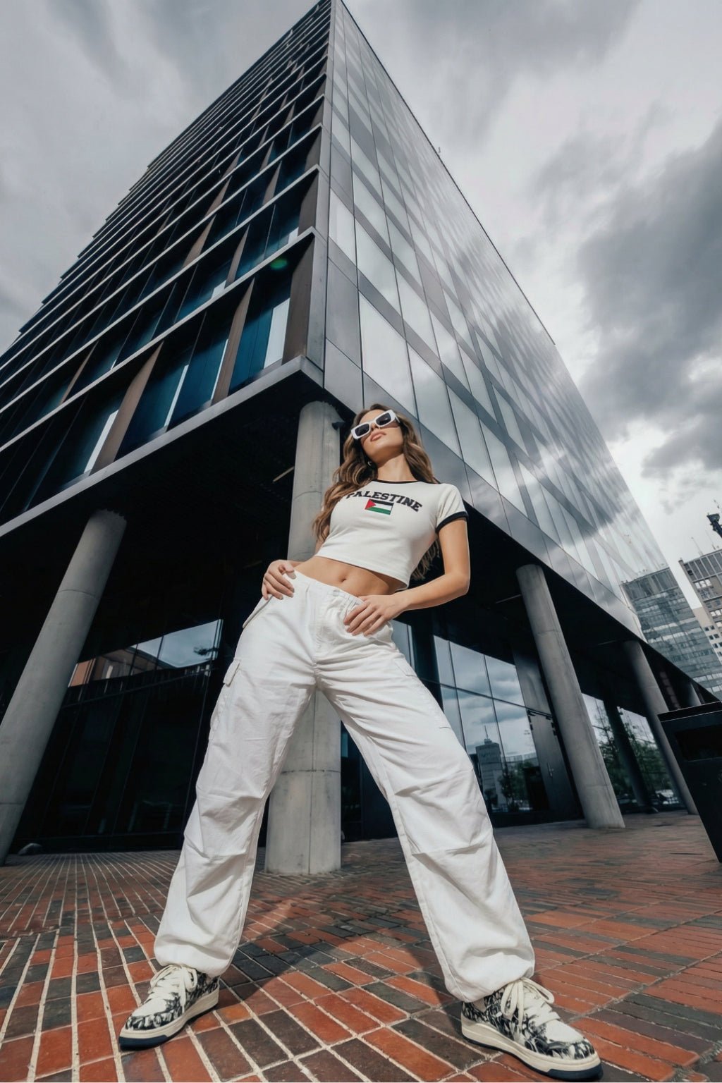 Cargo parachute blanc - y2k streetwear