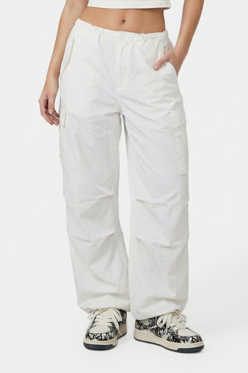 Cargo parachute blanc - y2k streetwear