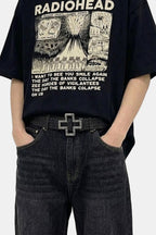 Ceinture croix chretienne - y2k streetwear