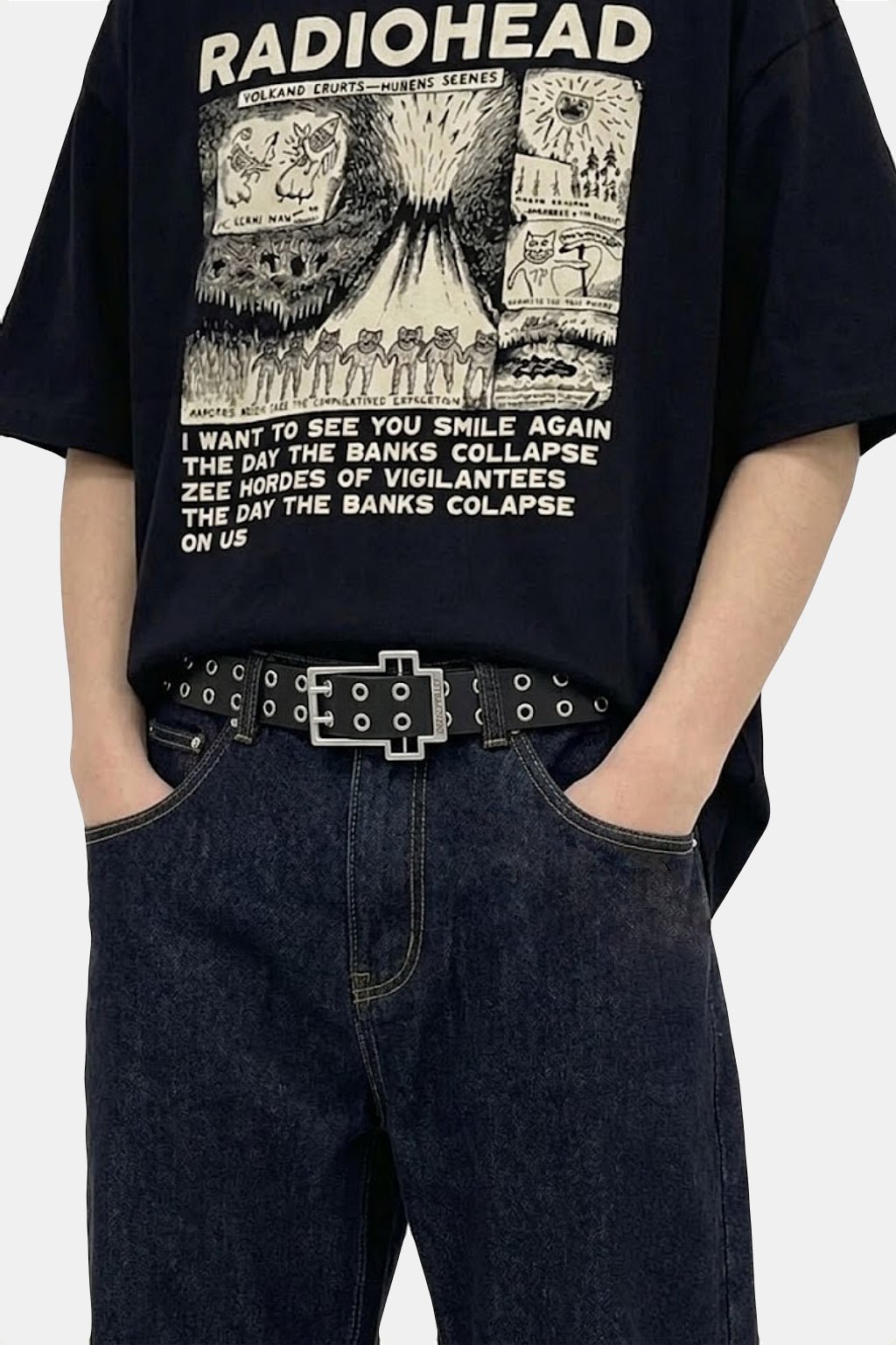 Ceinture croix chretienne - y2k streetwear