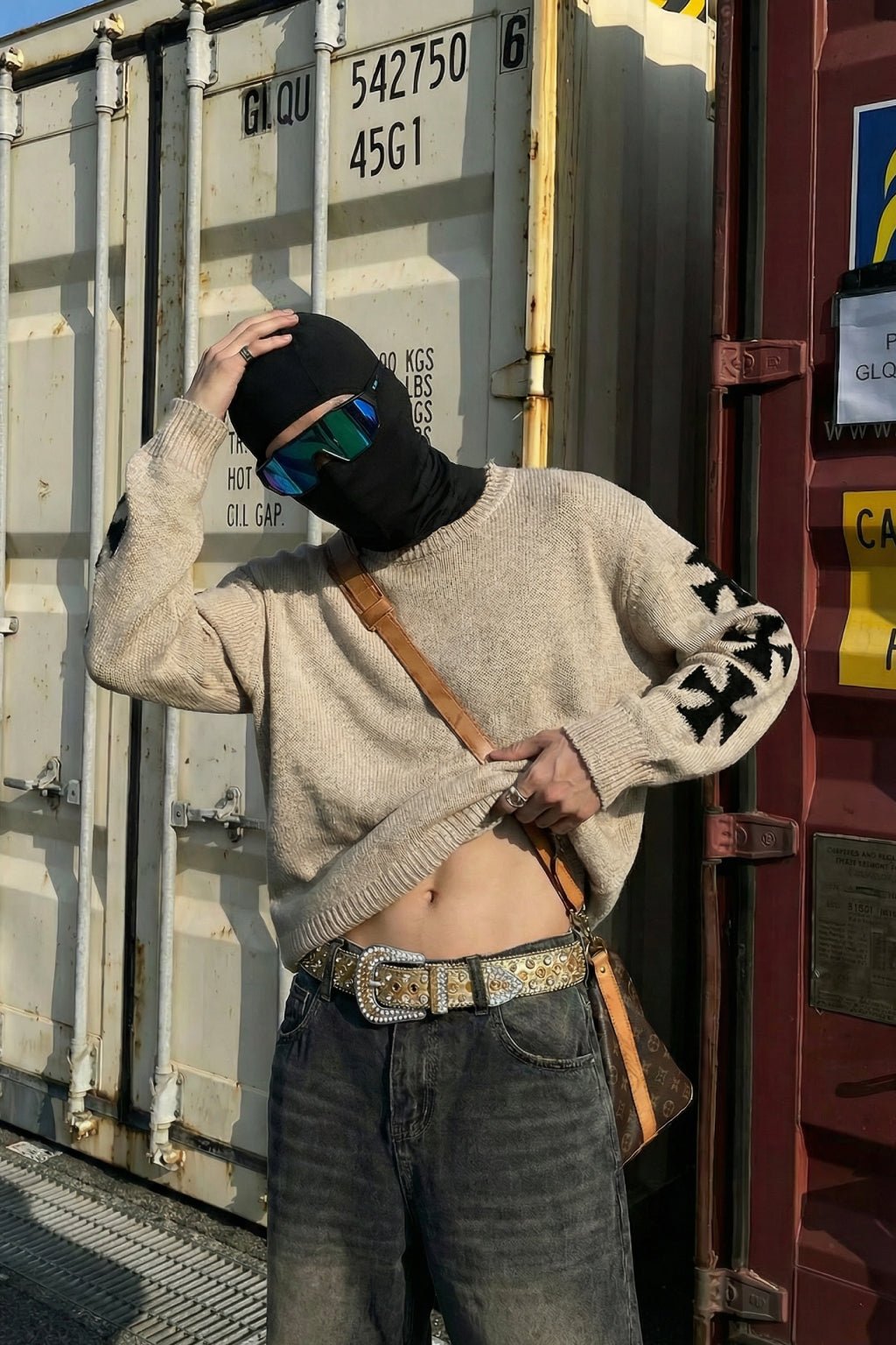 Ceinture rappeur us - y2k streetwear