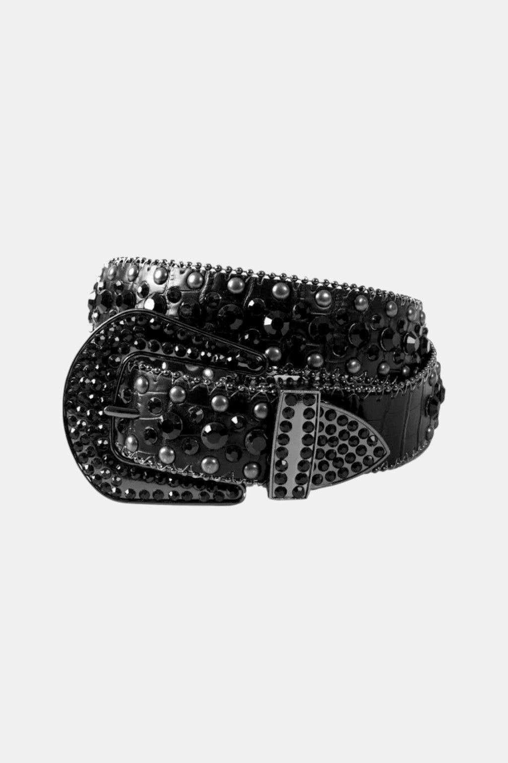 Ceinture strass noir - y2k streetwear