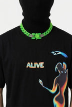 Chaine cubaine fluorescente - y2k streetwear