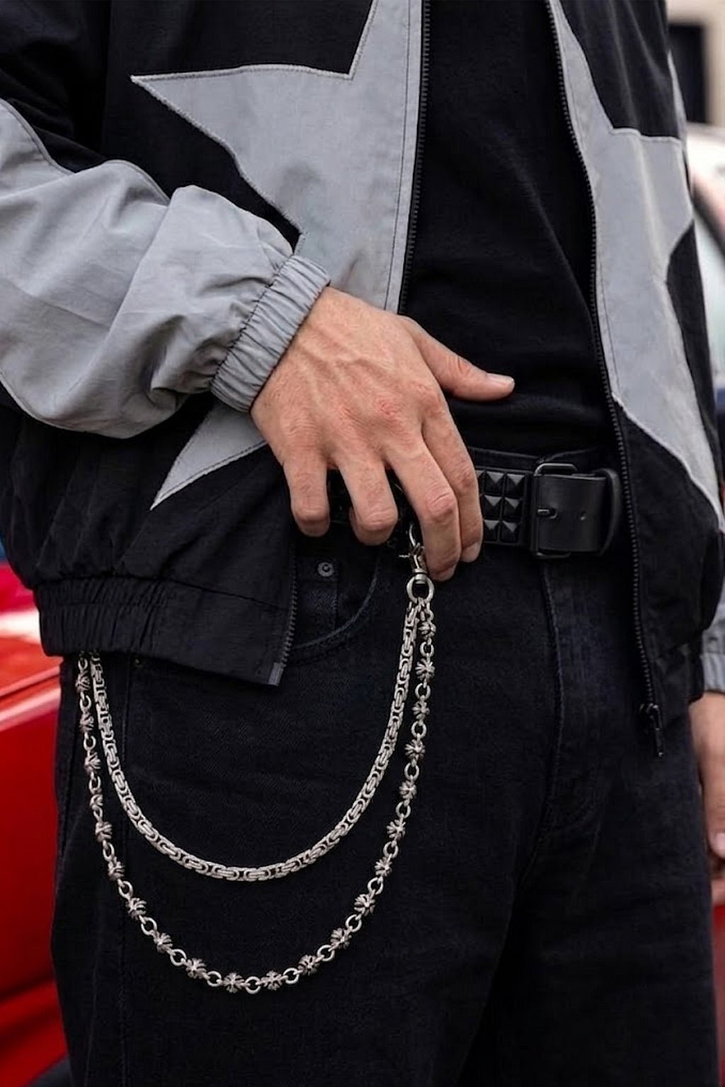 Chaine de pantalon argent - y2k streetwear