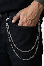 Chaine de pantalon argent - y2k streetwear