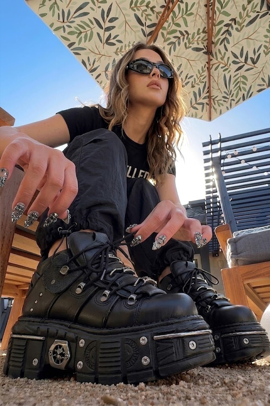 Chaussure gothique - y2k streetwear