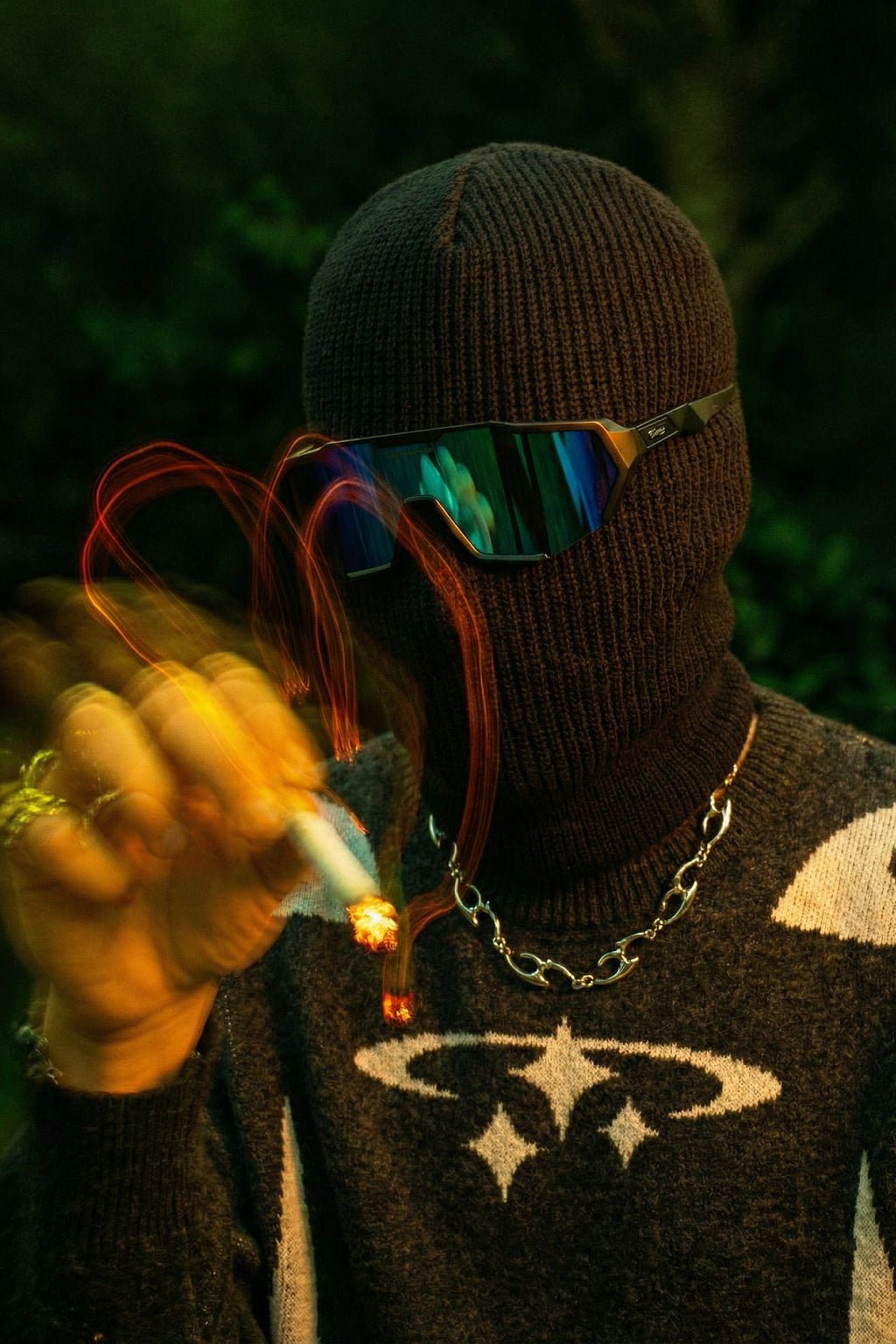 Collier flamme - y2k streetwear