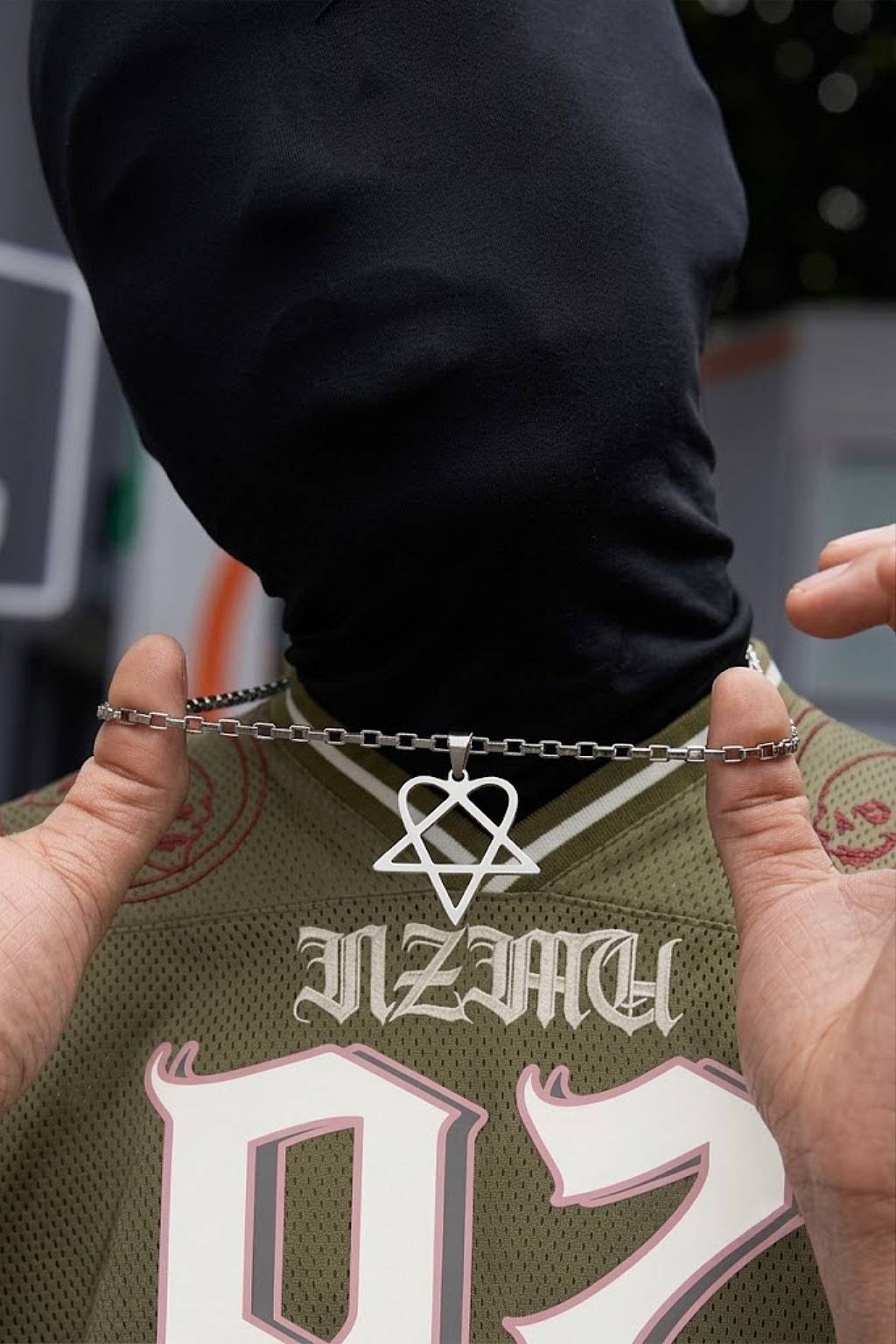 Collier heartagram - y2k streetwear
