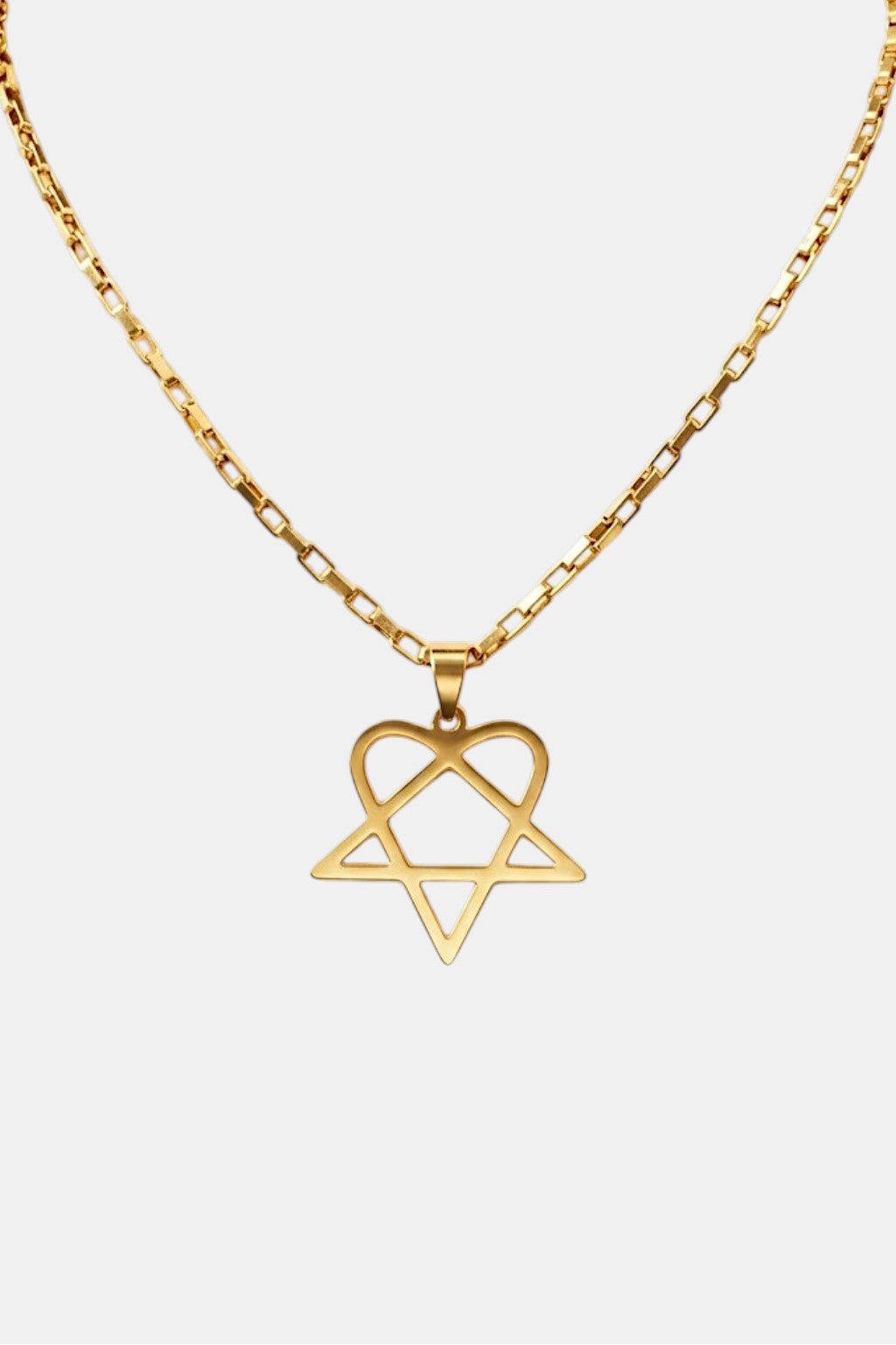 Collier heartagram - y2k streetwear