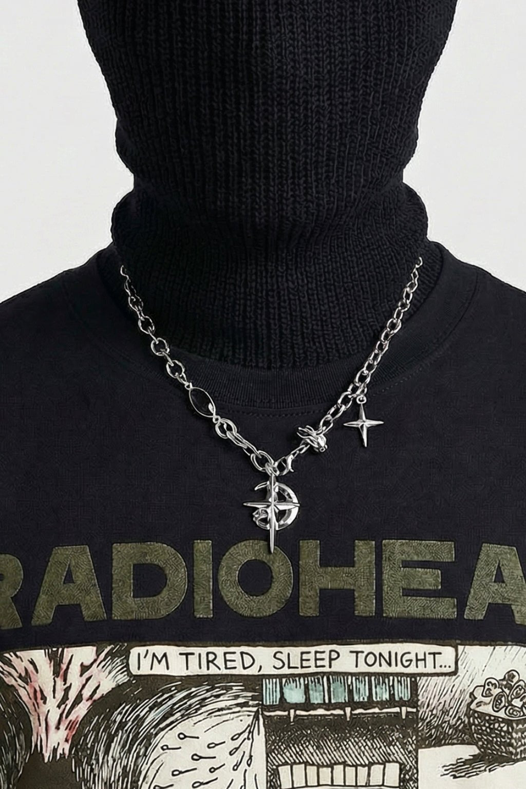 Collier lune etoile - y2k streetwear