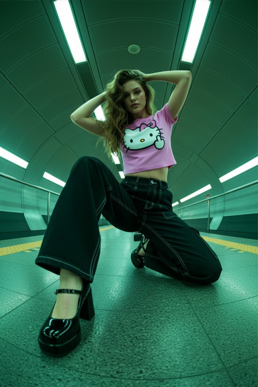 Crop top Hello Kitty - y2k streetwear