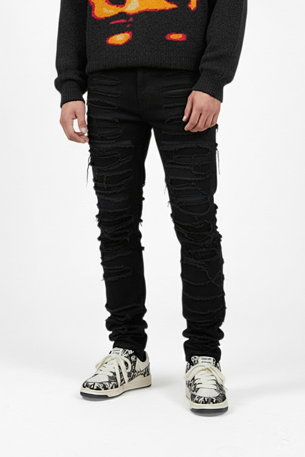 Distressed jeans - y2k streetwear