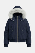 Doudoune capuche fourrure - y2k streetwear