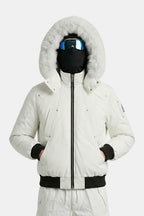 Doudoune capuche fourrure - y2k streetwear