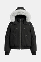Doudoune capuche fourrure - y2k streetwear