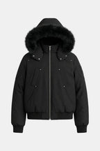 Doudoune capuche fourrure - y2k streetwear