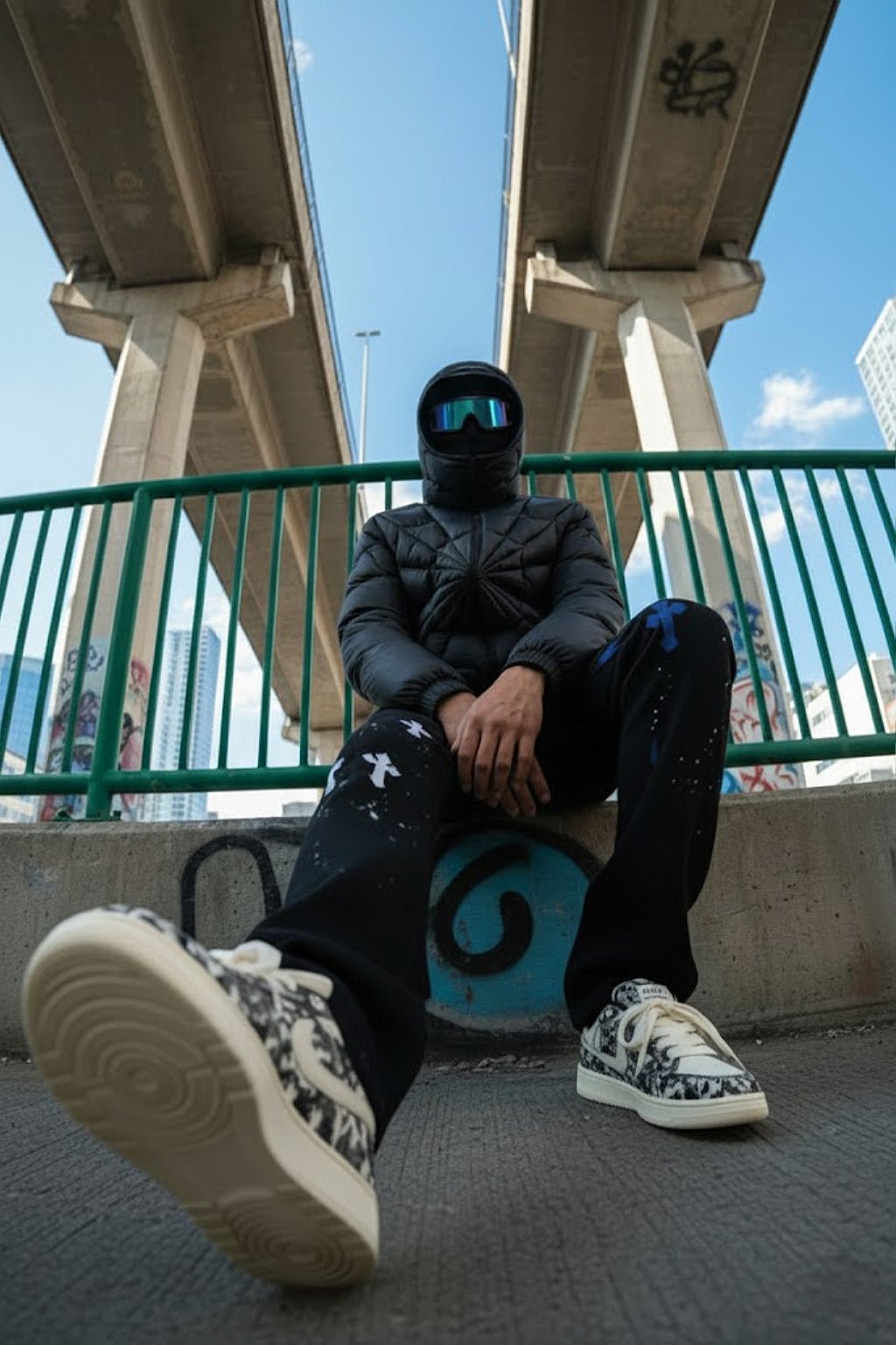 Doudoune toile d'araignée - y2k streetwear