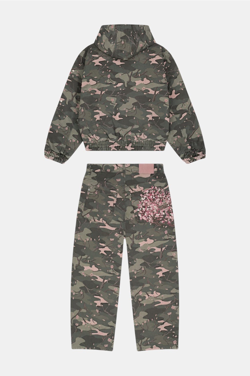 Ensemble camouflage brodee - y2k streetwear