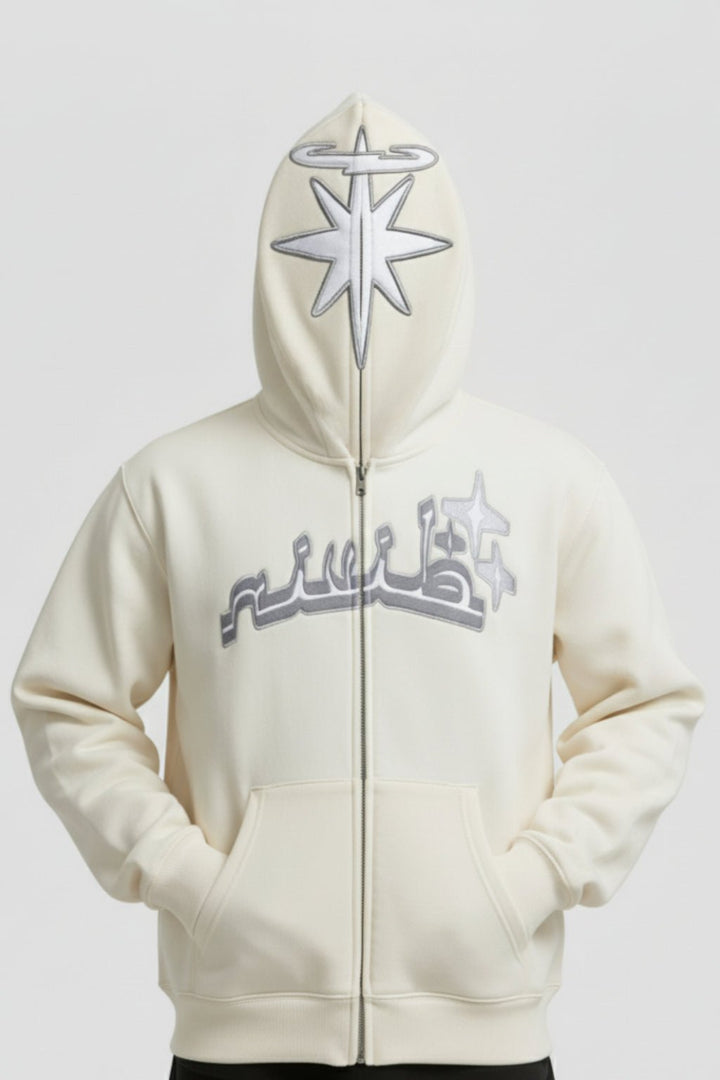 White full zip hoodie | Y2K Streetwear | y2k streetwear