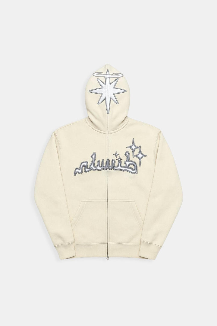 White full zip hoodie | Y2K Streetwear | y2k streetwear