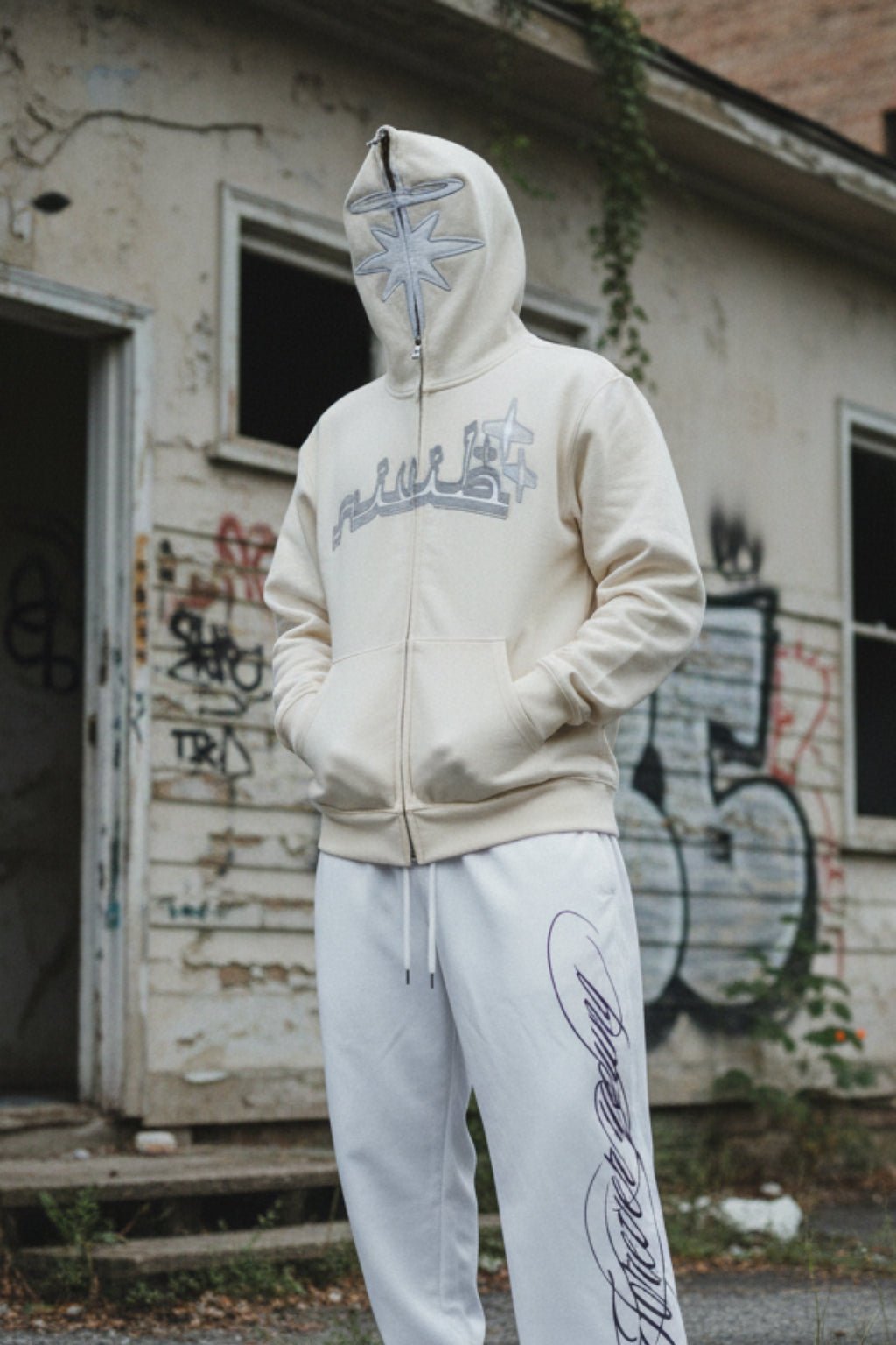 Full zip blanc - y2k streetwear