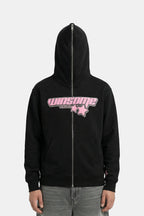 Full zip grey hoodie - y2k streetwear