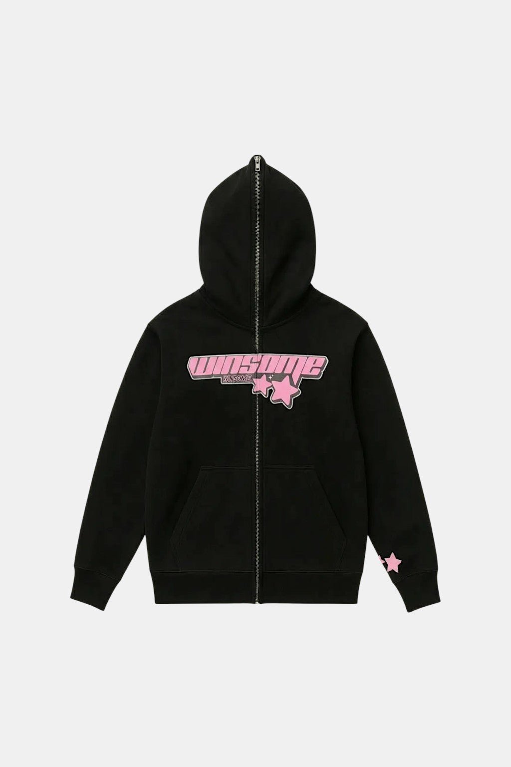 Full zip grey hoodie - y2k streetwear