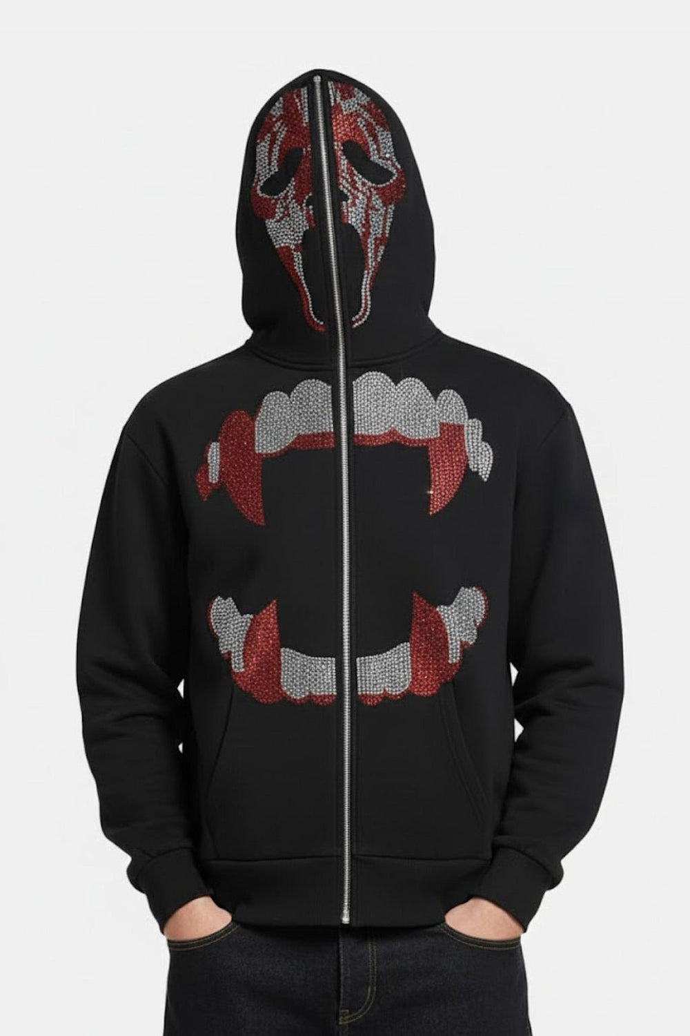 Sweat à Capuche Avec Cagoule Intégrée Zippée Homme - Style Streetwear Y2K, Veste Chaude D'Hiver, Pour Sport Et Extérieur