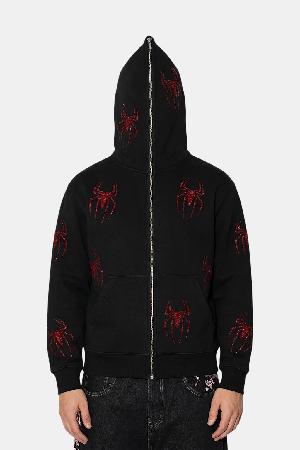 Full zip spiderman hoodie - y2k streetwear
