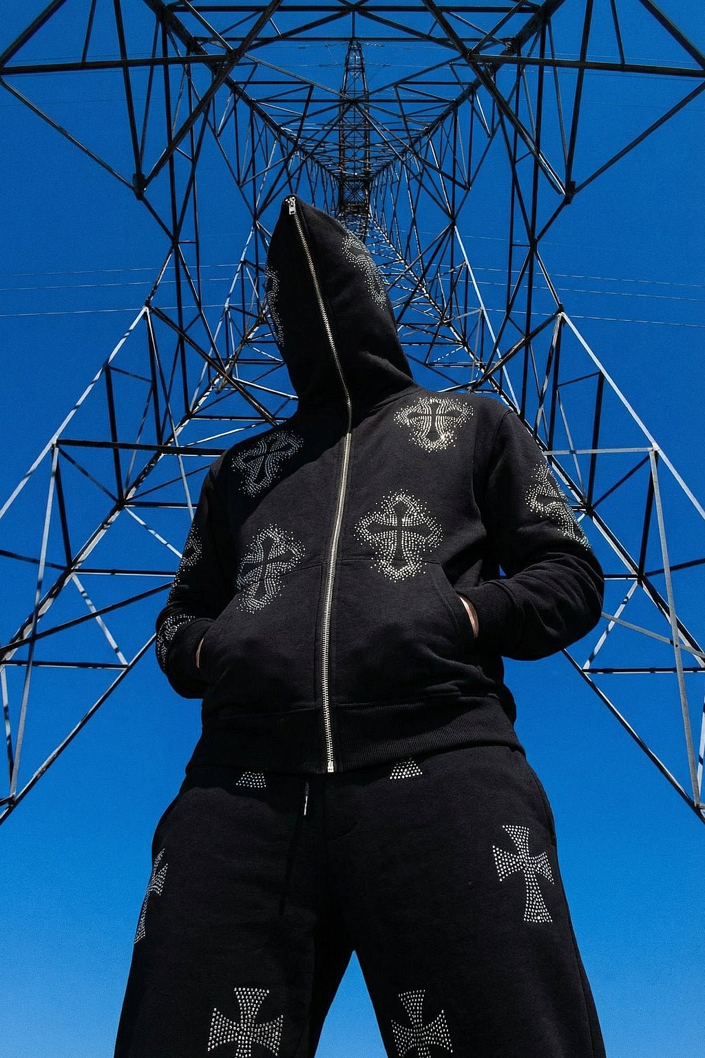 Gilet avec des croix strass - y2k streetwear