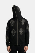 Gilet avec des croix strass - y2k streetwear